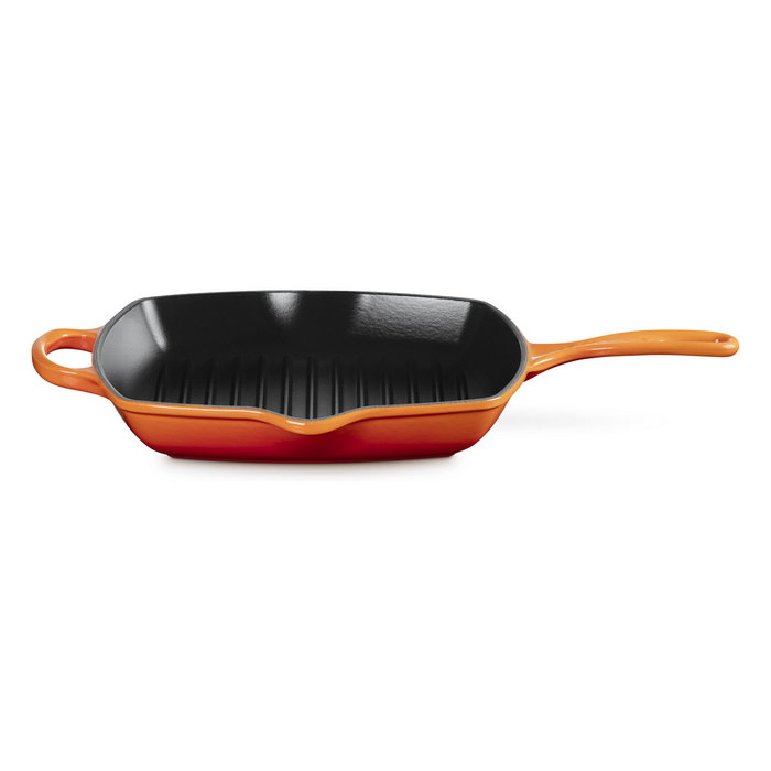 Le Creuset Sartén de Parrilla Cuadrada de Hierro Fundido 26 cm Rojo Horno