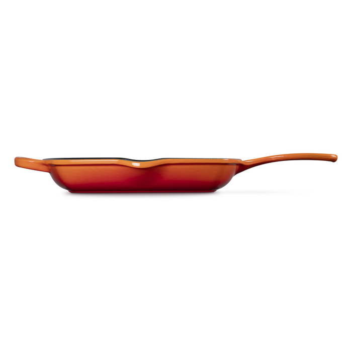 Le Creuset Sartén de Parrilla Cuadrada de Hierro Fundido 26 cm Rojo Horno