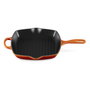 Le Creuset Sartén de Parrilla Cuadrada de Hierro Fundido 26 cm Rojo Horno