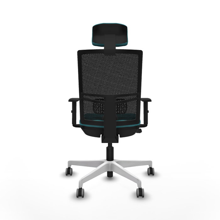 PIQUERAS Y CRESPO Silla de oficina Yunquera con mecanismo Sincro/Traslack Turquesa y Negro