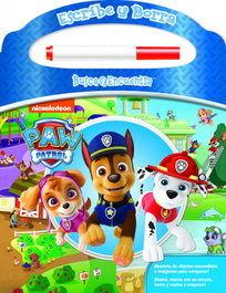 PI KIDS, Pintar y Borrar Patrulla Canina WELF - Escribe y Borra Paw Patrol (Busca y Encuentra)