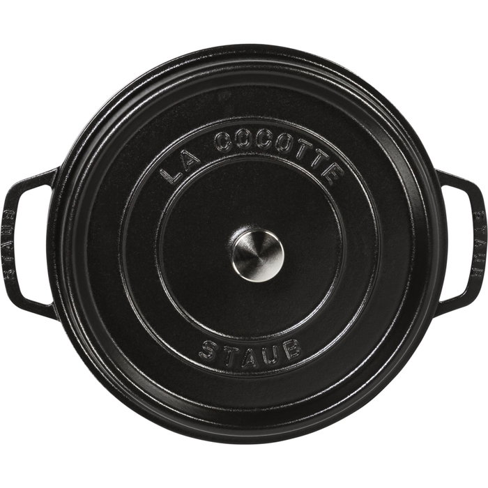 Staub La Cocotte 28cm Redonda Negra en Hierro Fundido