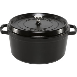 Staub La Cocotte 28cm Redonda Negra en Hierro Fundido