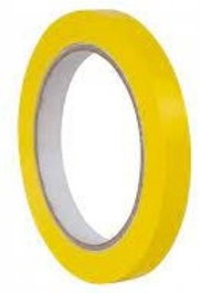 APLI PAPER Paquete de 12 rollos de cinta adhesiva de PVC amarilla 66 m x 12 mm