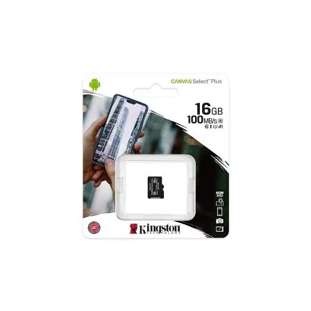 TARJETA MICROSD HC KINGSTON CANVAS SELECT PLUS - 16GB - CLASE 10 - 100MB/S