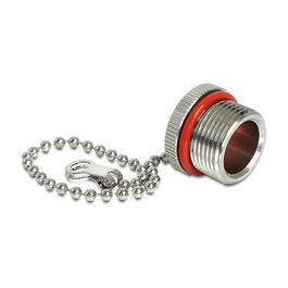 DeLOCK 88716 Tapa de Cierre para Conector N, Latón Niquelado, Color Plata