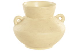 DKD Home Decor Jarrón de Cerámica Crema Dune