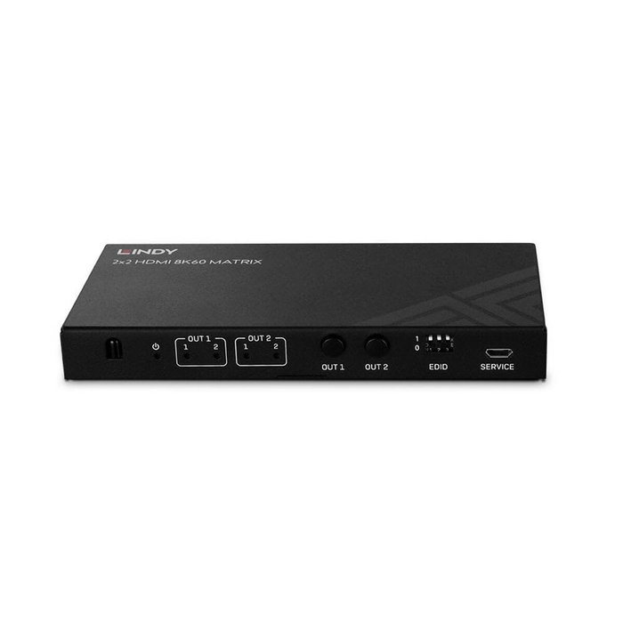 Lindy 2x2 HDMI 8K60 Matrix con soporte HDR y audio TosLink Lindy 2x2 HDMI 8K60 Matrix con soporte HDR y audio TosLink