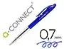 Q-connect Bolígrafo Retráctil Diseño Fino Clip, Tinta Aceite 0,7 mm, Color Azul