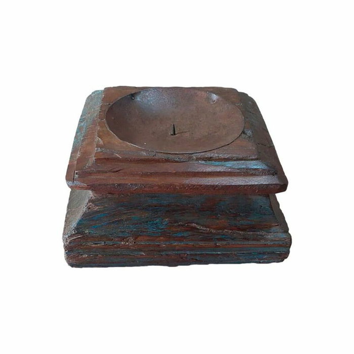 Candelero Alexandra House Living Marrón Acacia Madera de mango 22 x 12 x 22 cm