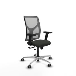 PIQUERAS Y CRESPO Silla de oficina Motilla con mecanismo Sincro/Traslack, Negro y Gris