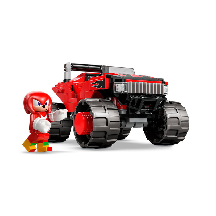Lego Coche Silver Vs Monster Truck Knuckles 77118 Lego Sonic the Hedgehog, Set de Construcción con 2 Chaos Emeralds y Figuras de Knuckles y Silver, +8 Años