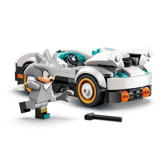 Lego Coche Silver Vs Monster Truck Knuckles 77118 Lego Sonic the Hedgehog, Set de Construcción con 2 Chaos Emeralds y Figuras de Knuckles y Silver, +8 Años