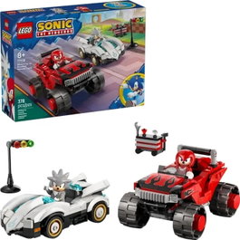 LEGO Sonic the Hedgehog 77118 Coche de Silver vs. Monster Truck de Knuckles