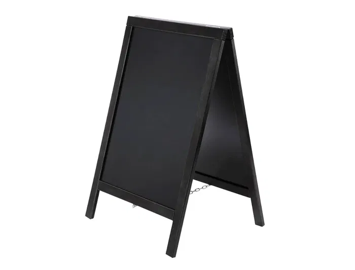 Liderpapel Pizarra Negra Caballete Doble Cara Madera Rotulador 75x135 cm