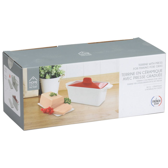 Home Deco Factory Tarrina Foie Gras Con Tapa Table En Fête - Apta Horno Microondas Lavavajillas Incluye Peso Prensador 25x11cm Home Deco Factory Tarrina Foie Gras Con Tapa Table En Fête - Apta Horno Microondas Lavavajillas Incluye Peso Prensador 25x11cm