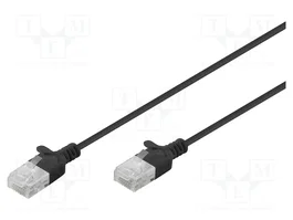 Digitus Cable de conexión CAT 6 U-UTP Slim 1 m Negro
