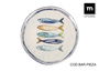 La Mediterranea Plato Llano "Peixe" Monaco Brillo Ø26 cm (6 Unidades)