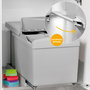 Emuca Contenedor de reciclaje para fijación inferior y extracción automática, 1x16L + 2x7.5L, Gris