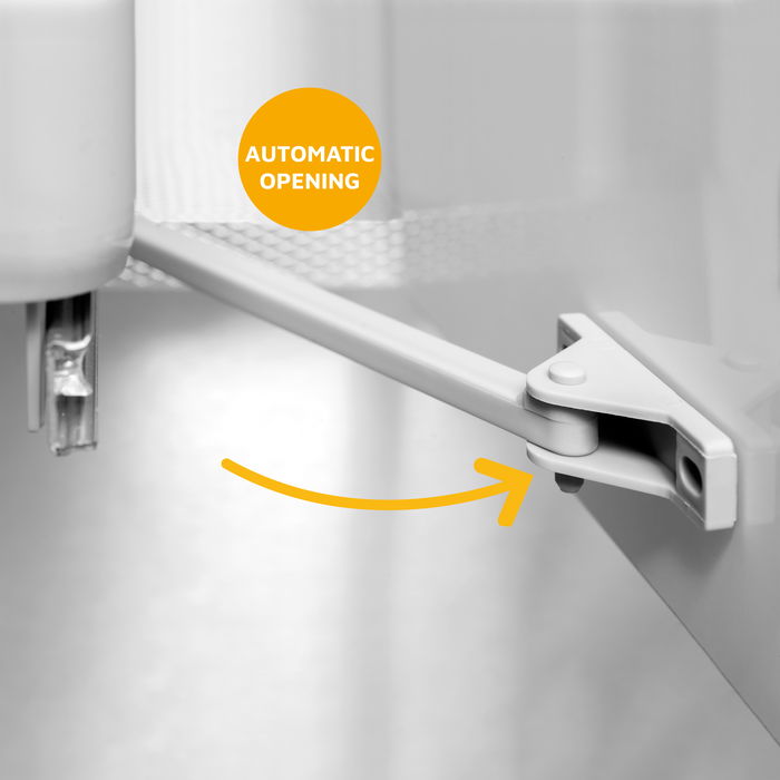 Emuca Contenedor de reciclaje para fijación inferior y extracción automática en mueble de cocina 1x16litros 2x7.5litros, Plástico gris Emuca Contenedor de reciclaje para fijación inferior y extracción automática en mueble de cocina 1x16litros 2x7.5litros, Plástico gris