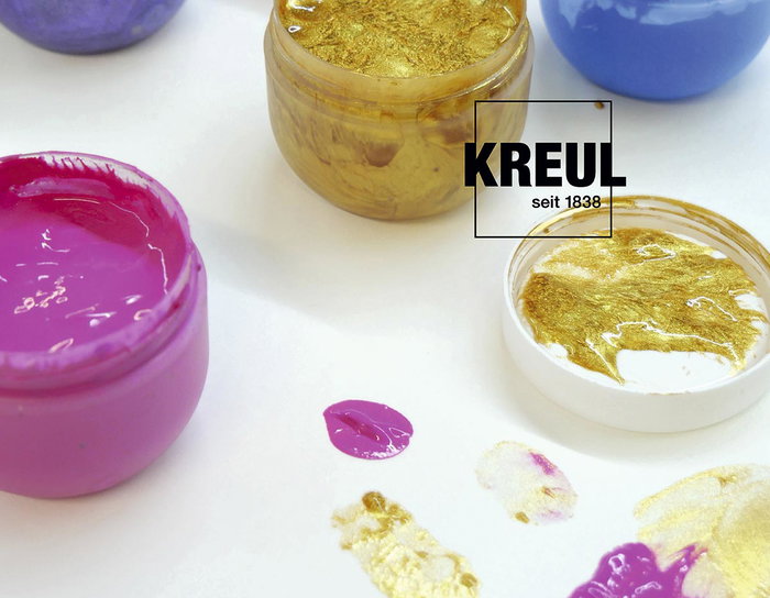 Kreul Set mini 6 botes de pintura para dedos MUCKI 'Royal'