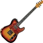 EKO Tero Relic - Guitarra Eléctrica Telecaster Style Sunburst, Cuerpo Paulownia, Mástil de Arce, Humbucker Push-Push, Acabado Relic Vintage