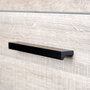 Emuca Lote de 5 tiradores para mueble Xirivella, L160mm, intereje 128mm, Aluminio, Anodizado negro