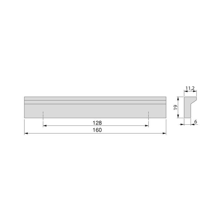 Emuca Lote de 5 tiradores para mueble Xirivella, L160mm, intereje 128mm, Aluminio, Anodizado negro Emuca Lote de 5 tiradores para mueble Xirivella, L160mm, intereje 128mm, Aluminio, Anodizado negro