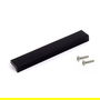 Emuca Lote de 5 tiradores para mueble Xirivella, L160mm, intereje 128mm, Aluminio, Anodizado negro