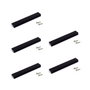 Emuca Lote de 5 tiradores para mueble Xirivella, L160mm, intereje 128mm, Aluminio, Anodizado negro