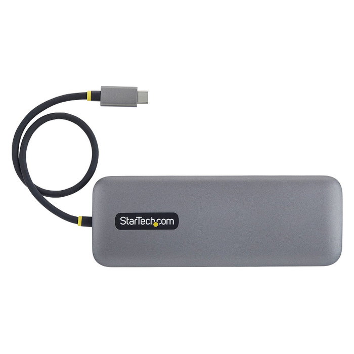 StarTech Adaptador Multipuertos USB-C a Doble DisplayPort 4K60 100W GbE Gris