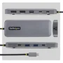 StarTech Adaptador Multipuertos USB-C a Doble DisplayPort 100W 4K60 GbE Gris