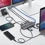 StarTech Adaptador Multipuertos USB-C a Doble DisplayPort 100W 4K60 GbE Gris