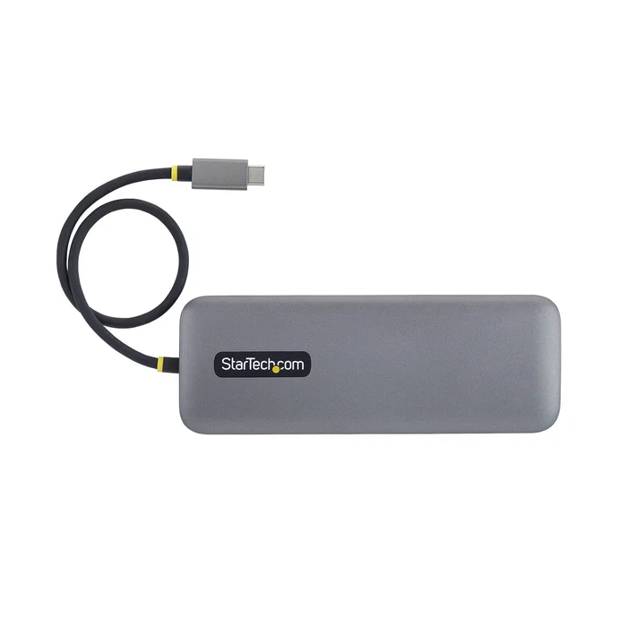 StarTech Adaptador Multipuertos USB-C a Doble DisplayPort 100W 4K60 GbE Gris