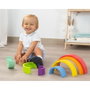 KioKids Arcoíris Grande de Madera Educativo de 8 Piezas con Estilo Waldorf Montessori