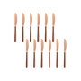 SUMMA Cuchillo Postre Satin Cobr, Acero Inoxidable 18/10, Color Cobre, Longitud 20 cm (Set de 12)