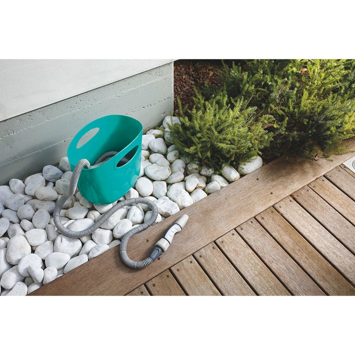 GF Kit manguera extensible Aquapop 15 m con pistola ergonómica y toma de grifo, azul GF Kit manguera extensible Aquapop 15 m con pistola ergonómica y toma de grifo, azul