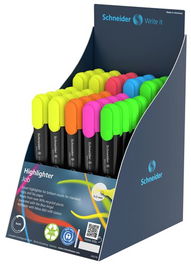 Marcador Fluor Schneider Job Surtido Expositor De 85