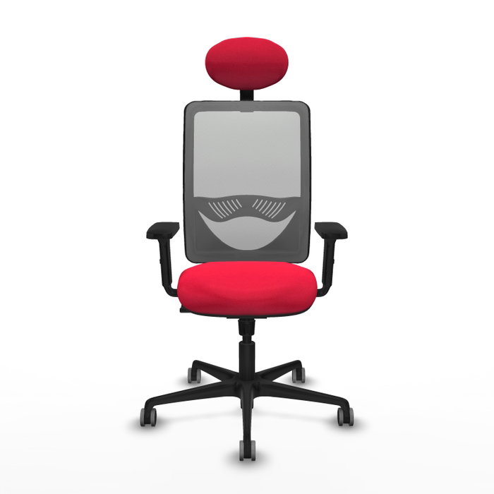 PIQUERAS Y CRESPO Silla de oficina Zulema con mecanismo Sincro, Rojo y Gris PIQUERAS Y CRESPO Silla de oficina Zulema con mecanismo Sincro, Rojo y Gris