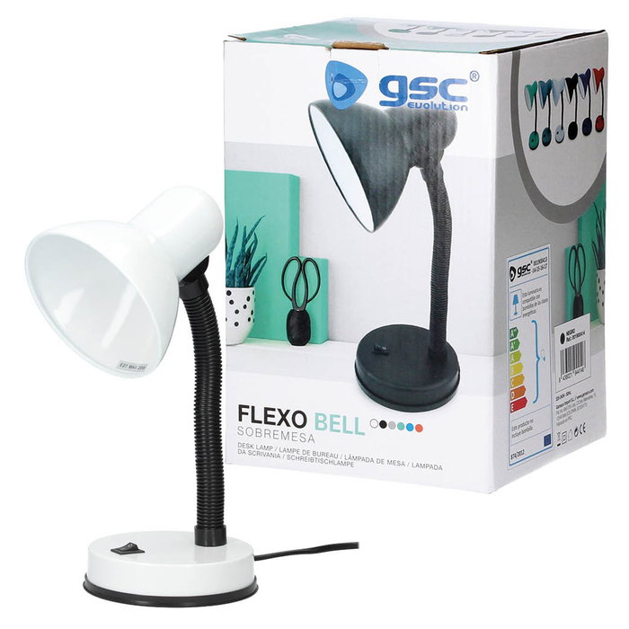 GSC Evolution Flexo sobremesa Bell E27 Blanco GSC Evolution Flexo sobremesa Bell E27 Blanco