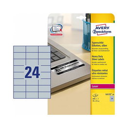 AVERY Zweckform L6133-20 Etiquetas para impresora autoadhesiva Plata