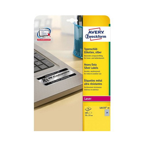 AVERY Zweckform Etiquetas de placa de identificación 70,0 x 37,0 mm AVERY Zweckform Etiquetas de placa de identificación 70,0 x 37,0 mm