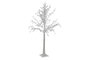 DKD Home Decor Árbol de Navidad con 200 LEDs Blanco Estilo Moderno PVC 150 cm Alto Colección White Forest