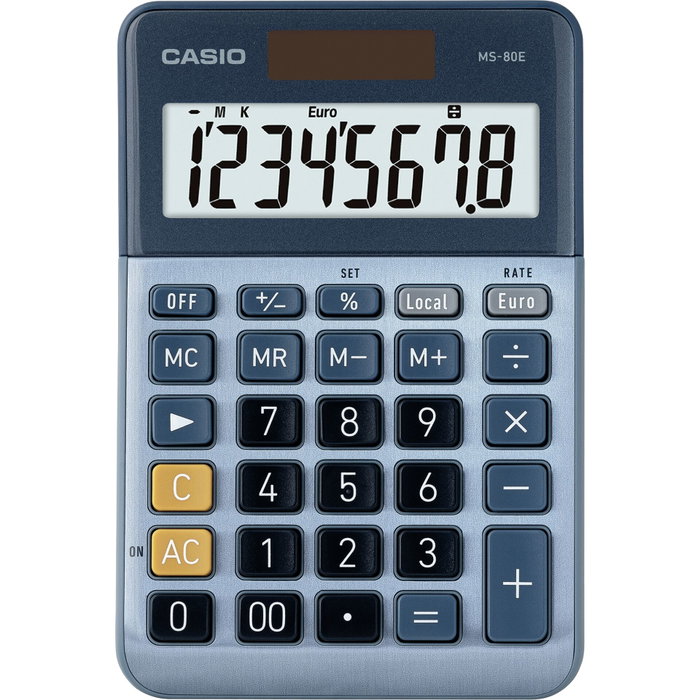 Casio MS-80E Calculadora de Sobremesa Azul 8 Dígitos
