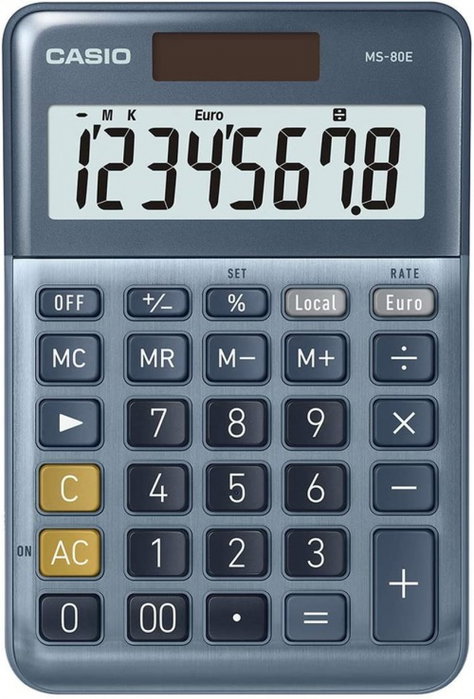 Casio MS-80E Calculadora de Sobremesa 8 Dígitos Azul