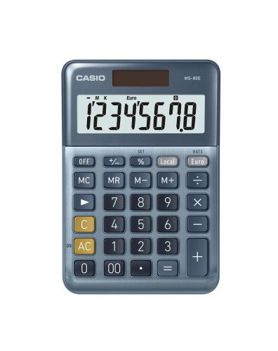Casio MS-80E Calculadora de Sobremesa Azul de 8 Dígitos