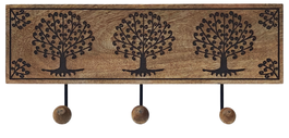 DKD Home Decor Perchero de Pared Árbol de la Vida en Madera de Mango