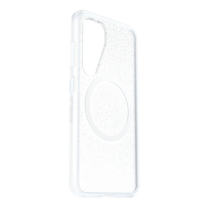 Otterbox React Magnet Qi2 para Samsung Galaxy S25, funda protectora con carga inalámbrica MagSafe, color Stardust transparente y negro, compatible S25, GP-FPS931OBJSW