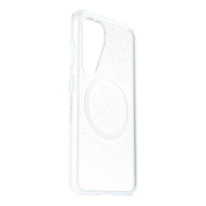 Otterbox React Magnet Qi2 para Samsung Galaxy S25, funda protectora con carga inalámbrica MagSafe, color Stardust transparente y negro, compatible S25, GP-FPS931OBJSW