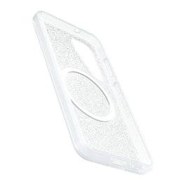 Otterbox React Magnet Qi2 para Samsung Galaxy S25, funda protectora con carga inalámbrica MagSafe, color Stardust transparente y negro, compatible S25, GP-FPS931OBJSW